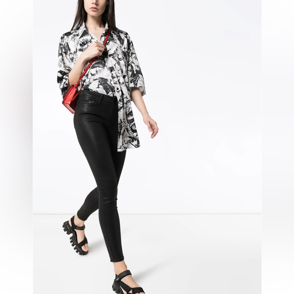 Paige Hoxton Coated Skinny Jeans